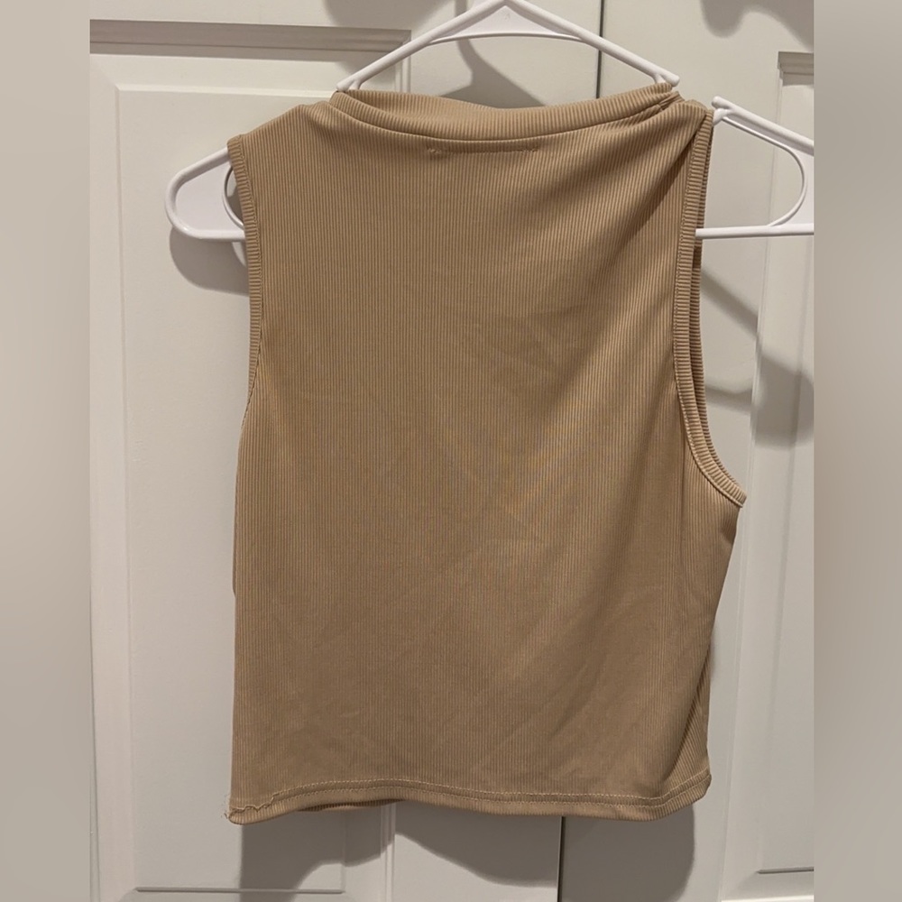 beige tank top!! mock neck!
